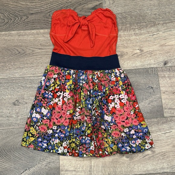 VINTAGE Abercrombie Fitch Dress Womens Size XS Strapless Sweetheart Mini Y2K - Picture 1 of 10